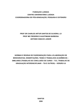 FUNDA&Ccedil;&Atilde;O LUS&Iacute;ADA CENTRO UNIVERSIT&Aacute;RIO