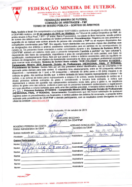 FEDERA&Ccedil;&Atilde;O MINEIRA DE FUTEBOL
