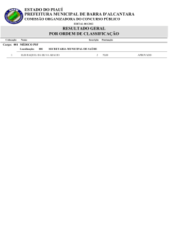 resultado concurso Barra D` Alcantara