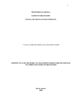 1 INTRODU&Ccedil;&Atilde;O - Escola de Equita&ccedil;&atilde;o do Ex&eacute;rcito