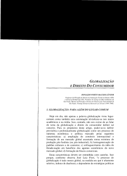 Globaliza&ccedil;&atilde;o e o direito do consumidor