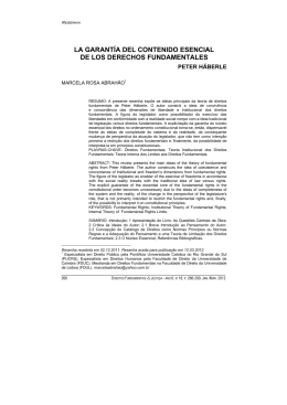 la garant&iacute;a del contenido esencial de los derechos fundamentales