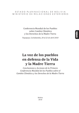 La voz de los pueblos en defensa de la Vida y la Madre Tierra