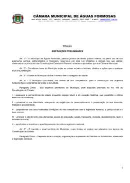 LEI ORG&Acirc;NICA MUNICIPAL