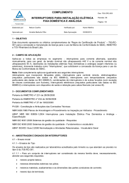 702-CRC-003-06 - Interruptores para Instalacao Eletrica Fixa
