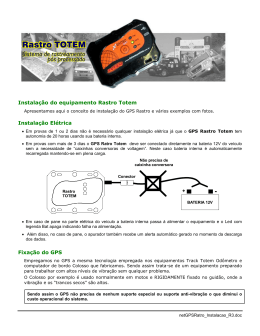Instala&ccedil;&atilde;o do equipamento Rastro Totem Instala&ccedil;&atilde;o El&eacute;trica