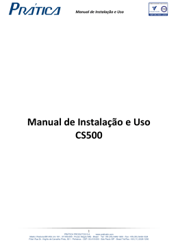 Manual de Instala&ccedil;&atilde;o e Uso CS500