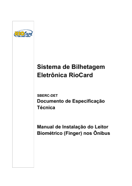 Manual de Instalação do Leitor Biométrico (FINGER) nos