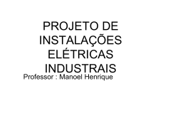PROJETO DE INST L &Ccedil;&Otilde;ES EL&Eacute;TRIC S INDUSTR IS