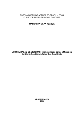 ESCOLA SUPERIOR ABERTA DO BRASIL &ndash; ESAB CURSO DE
