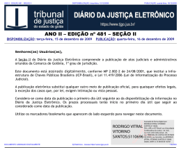 tj-go diário da justiça eletrônico - edição 481 - seção ii