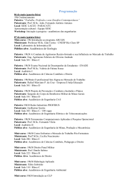 confira a programa&ccedil;&atilde;o completa