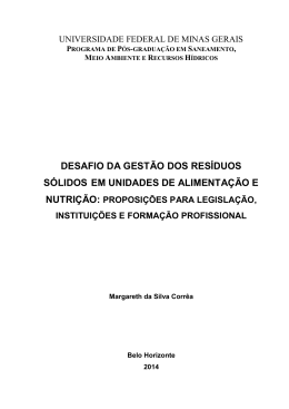 desafio da gestão dos resíduos sólidos em unidades de