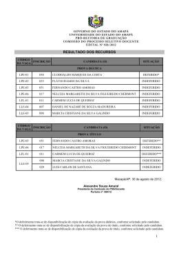 Resultados dos Recursos