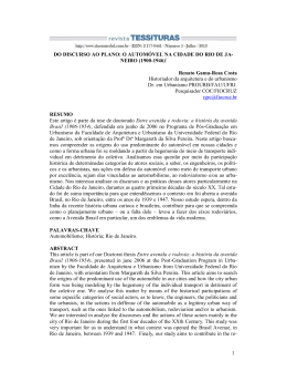 do discurso ao plano: o autom&oacute;vel na cidade do rio de janeiro (1900