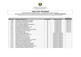 resultado preliminar supervisor macap&aacute; 2015