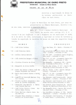 PREFEITURA MUNICIPAL DE OURO PRETO