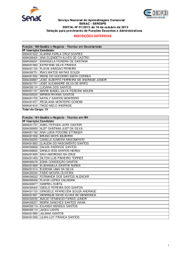 Inscri&ccedil;&otilde;es Deferidas