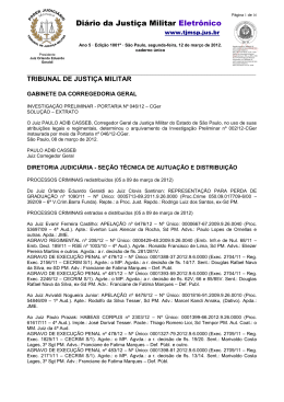 Diário da Justiça Militar Eletrônico
