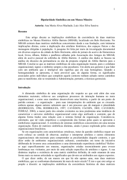 1 Bipolaridade Simb&oacute;lica em um Museu Mineiro Autoria