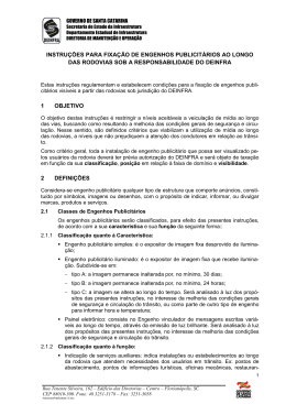 Instru&ccedil;&otilde;es para fixa&ccedil;&atilde;o de engenhos publicit&aacute;rios ao longo das