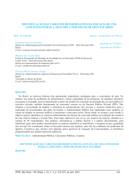 identifica&ccedil;&atilde;o das vari&aacute;veis determinantes da efic&aacute;cia de
