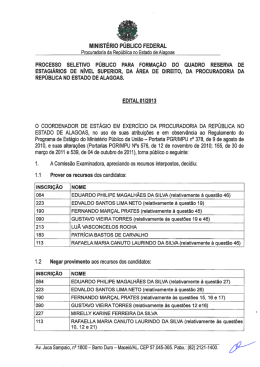 Julgamento dos Recursos - Procuradoria da Rep&uacute;blica em Alagoas