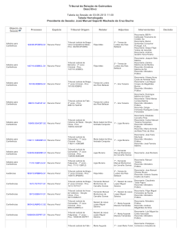 Tabela da Sess&atilde;o de 03-06-2013 11:00 Tabela Homologada