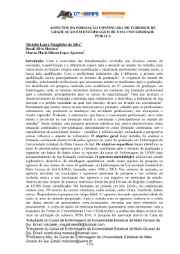 &sup1;Estudante do Curso de Enfermagem da