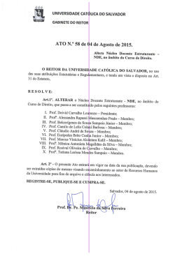 Altera o NDE do Curso de Direito