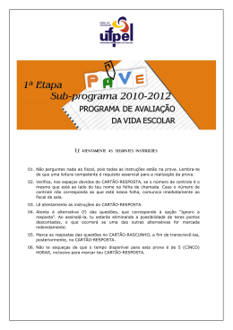 L&ecirc; atentamente as seguintes instru&ccedil;&otilde;es