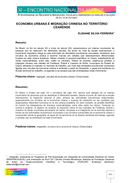 economia urbana e migra&ccedil;&atilde;o chinesa no territ&oacute;rio cearense