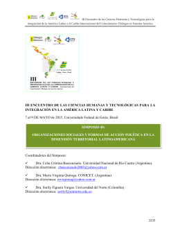 III ENCUENTRO DE LAS CIENCIAS HUMANAS Y TECNOL&Oacute;GICAS