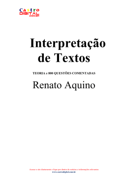Interpreta&ccedil;&atilde;o de Textos