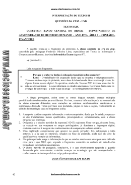 42 interpretação de textos ii questões da cesp – unb texto xxix