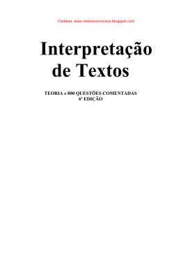 Interpreta&ccedil;&atilde;o de Textos