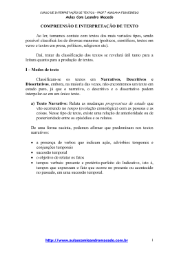 COMPREENS&Atilde;O E INTERPRETA&Ccedil;&Atilde;O DE TEXTO