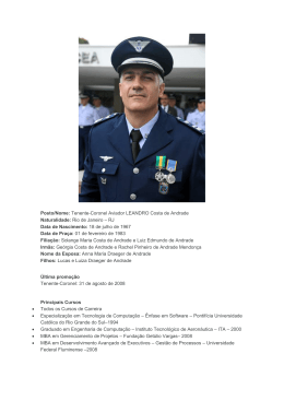Tenente-Coronel Aviador LEANDRO Costa de Andrade