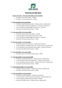 Diretorias do CBH-Doce