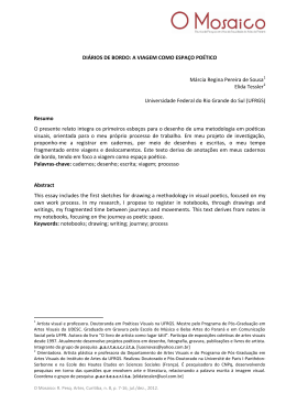 DI&Aacute;RIOS DE BORDO: A VIAGEM COMO ESPA&Ccedil;O PO&Eacute;TICO M&aacute;rcia