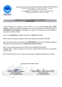 EDITAL 05.2013 - Fundação de Apoio à UNESPAR