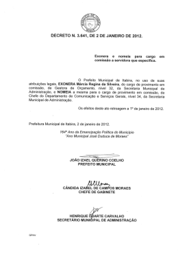 Exonera e nomeia para cargo em