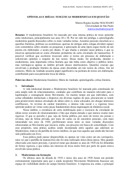 1 EP&Iacute;STOLAS E ID&Eacute;IAS: TEM&Aacute;TICAS MODERNISTAS EM