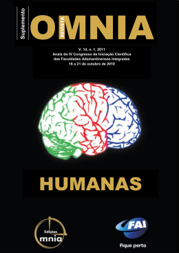 Anais do IV Congresso de Inicia&ccedil;&atilde;o Cient&iacute;fica da FAI HUMANAS