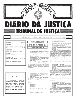 27 - Tribunal de Justi&ccedil;a de Rond&ocirc;nia