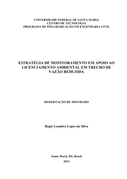 estrat&eacute;gia de monitoramento em apoio ao licenciamento