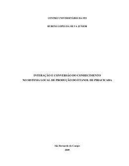 intera&ccedil;&atilde;o e convers&atilde;o do conhecimento no sistema local de