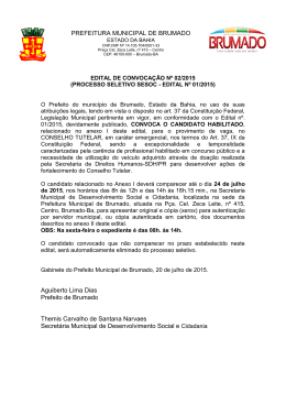 Edital nº 01/2015. - Portal da Prefeitura Municipal de Brumado
