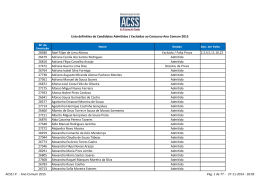 Lista definitiva de admitidos e excluídos relativa ao