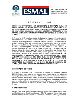 E D I T A L N - Tribunal de Justi&ccedil;a do Estado de Alagoas
